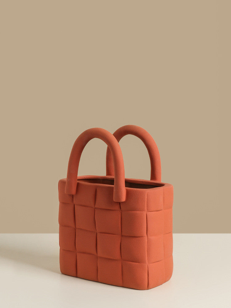 Ceramic Handbag Vase, Handbag Ceramic Vase
