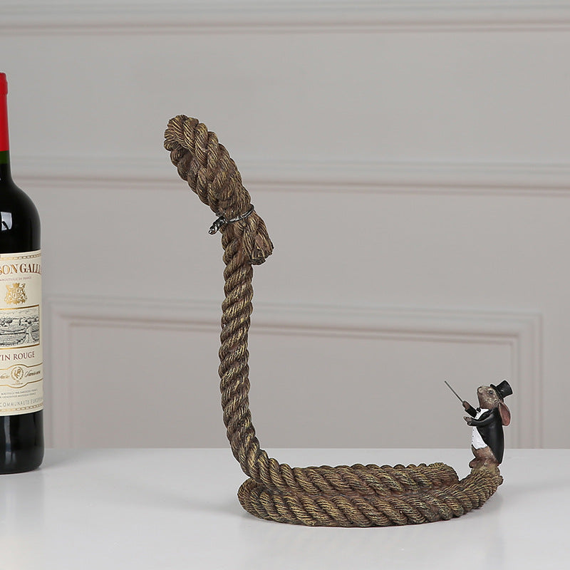 Suspended Rope Wine Bottle Holder – Stocked Haus