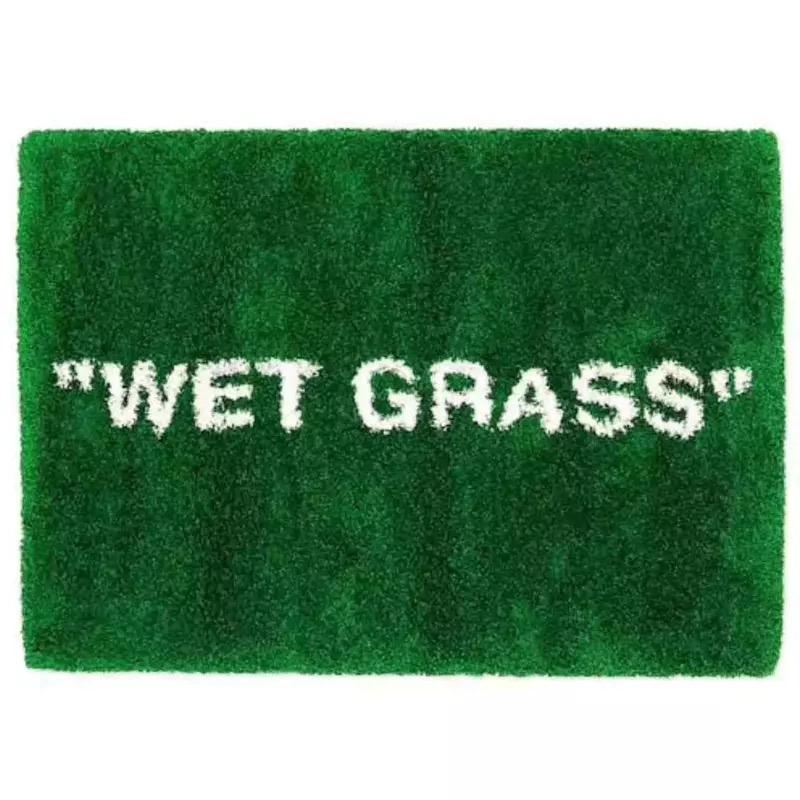 Wet Grass Rugwet-grass Rug Wet Grass Patterned Green Rug 