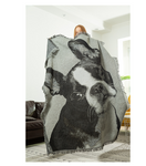 Boston Terrier Woven Blanket