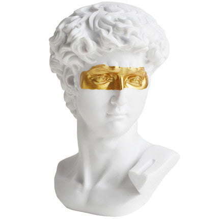 Gold Tinted David Head Sculpture