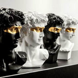 Gold Tinted David Head Sculpture