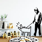 Boy and Dog Vinyl Wall Sticker - HypePortrait 